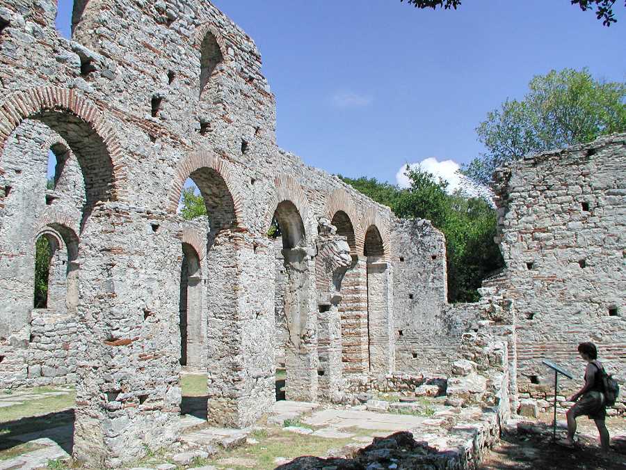 Ruined Roman city church