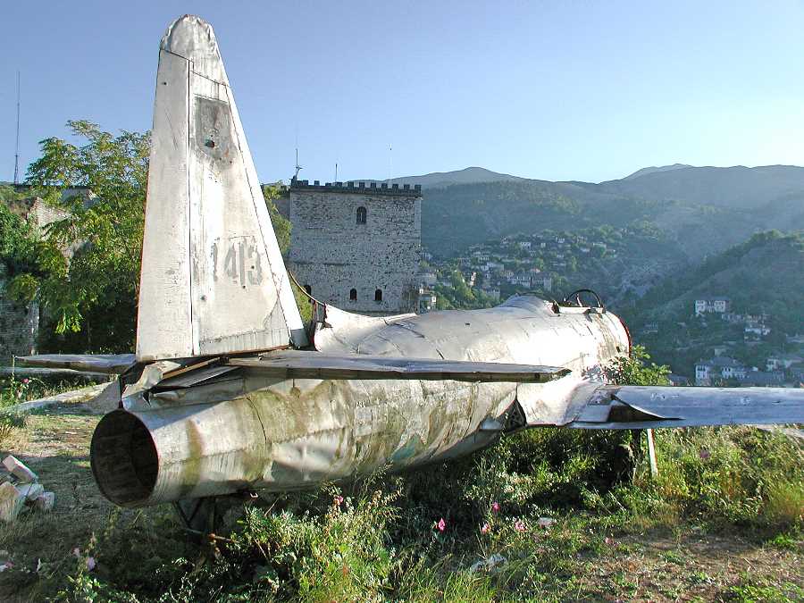 Old Fighter Jet. Gjirokastra, Albania