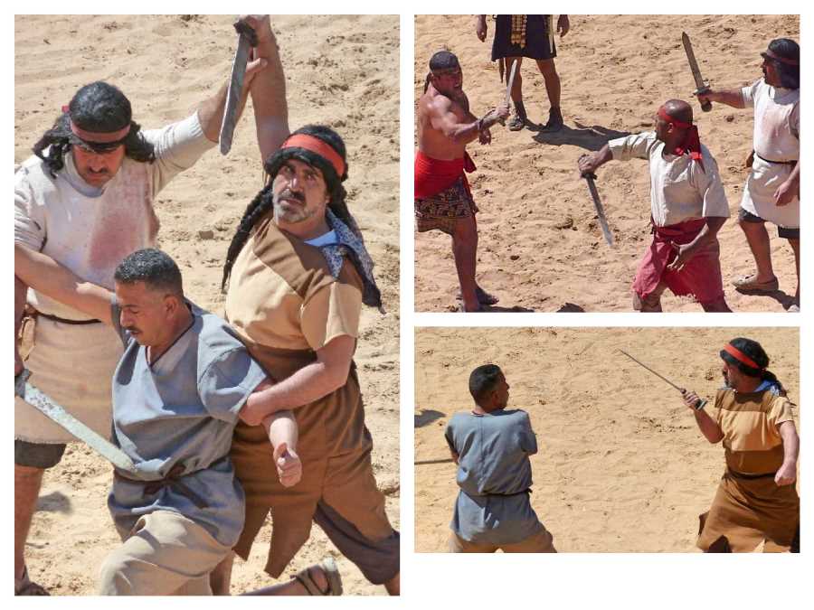 Gladiators fight in Jerash