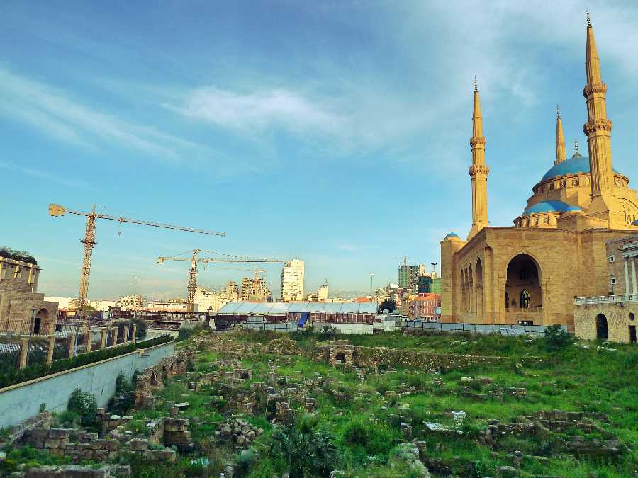 Cranes. Beirut, Lebanon