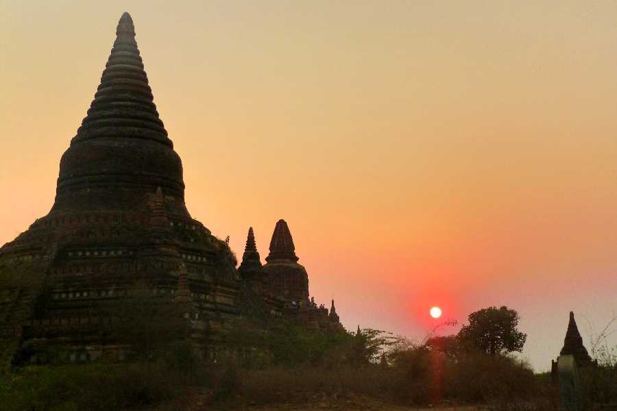 A stupa, also called a pagoda or chedi