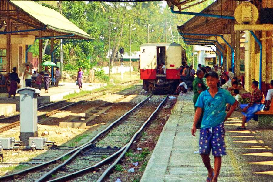 Yangon Circle Line Train Station. Myanmar