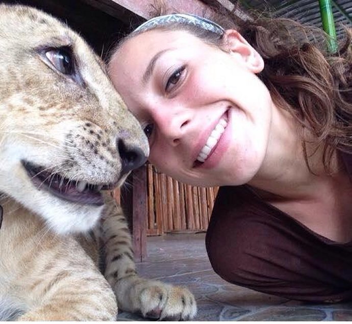 General volunteers provide amusement for captive animals