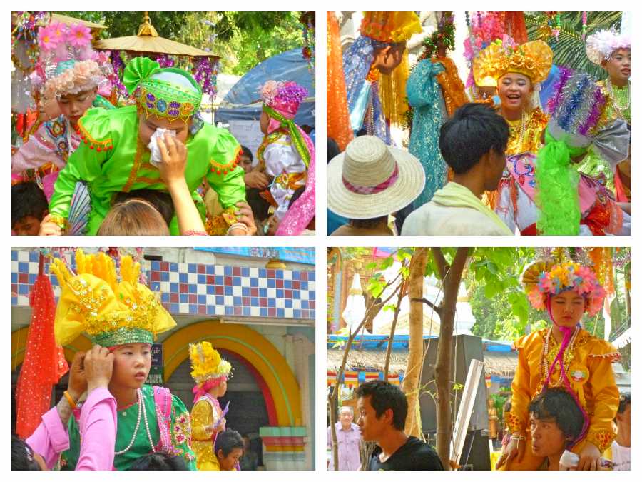 Shan boys are dressed like princes in imitation of Gautama Buddha