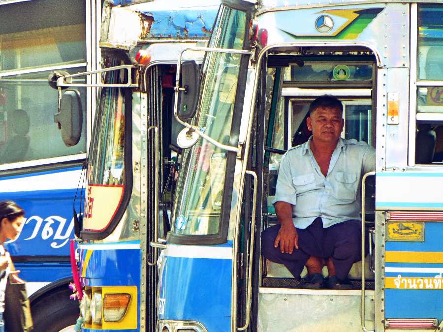 Bus Driver. Kanchanaburi, Thailand