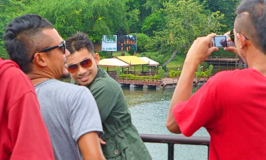 The bride is actually over the Mae Klong river