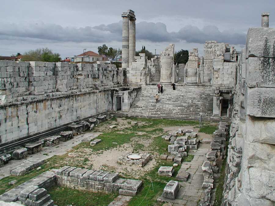 Interior of the Apollo Temple in Didim, Turkey