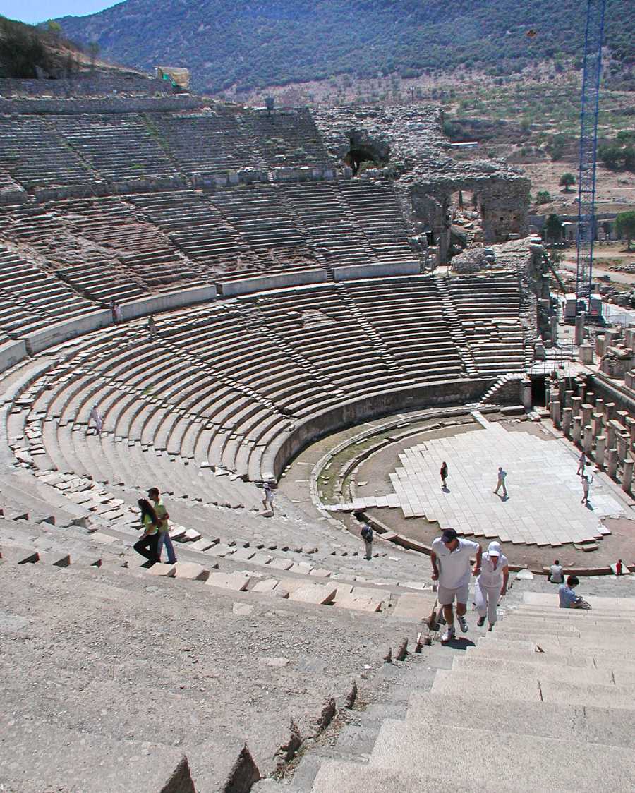 At an estimated 25,000 seating capacity, the Grand Theatre is believed to be the largest in the ancient worl