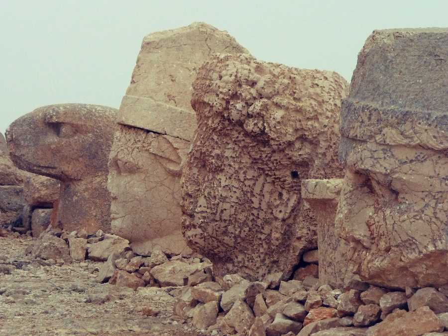 Stone heads on top of Mount Nemrut