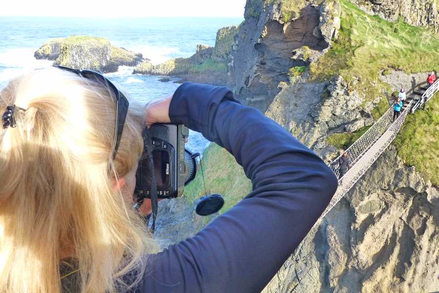 The views are good and one has to admire the salmon fishermen who walked across the 30 metre deep and 20 metre wide chasm when there was only one handrail and gaps in the slats
