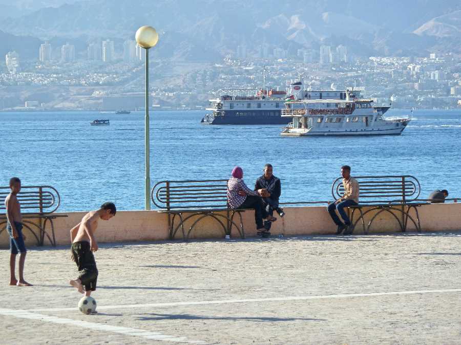 A kickabout in Aqaba, Jordan