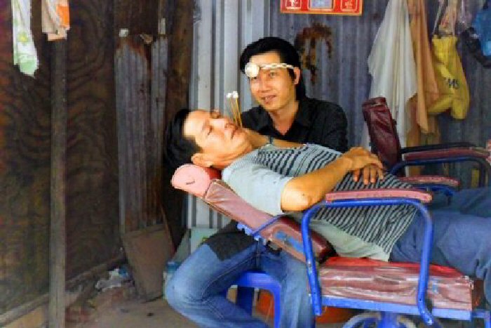 Motorbiking around the southern tip of the Vietnamese island of Phu Quoc, Dave came across “the shack doctor.”