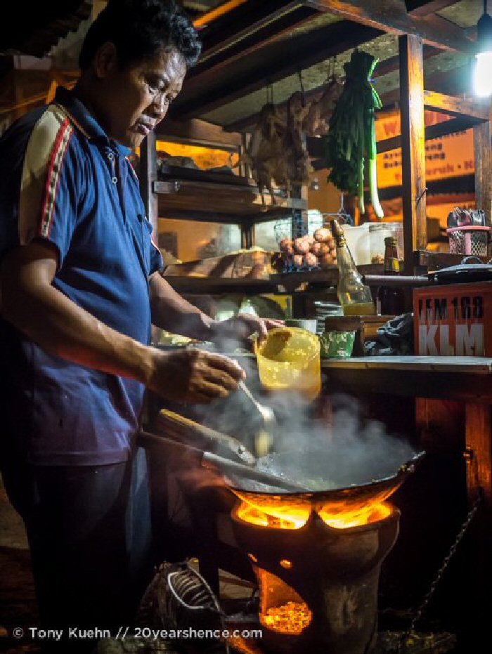 This fine gentleman served up delicious, blazing hot noodles nightly in Yogaykarta, Indonesia.