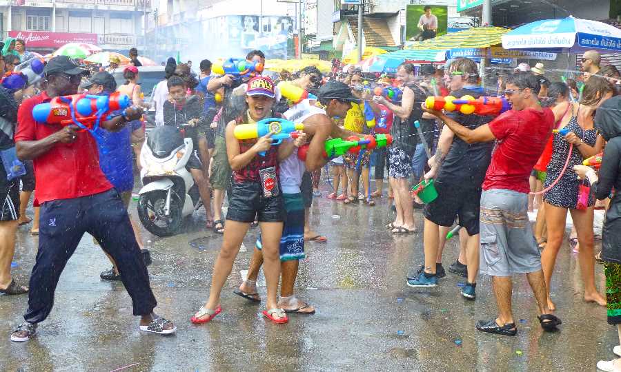 Songkran is celebrated each year in Thailand from April 13 to 15