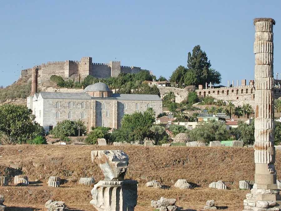 One of the Seven Wonders of the World, the remains of the Temple of Artemis are passed on the way to Ephesus