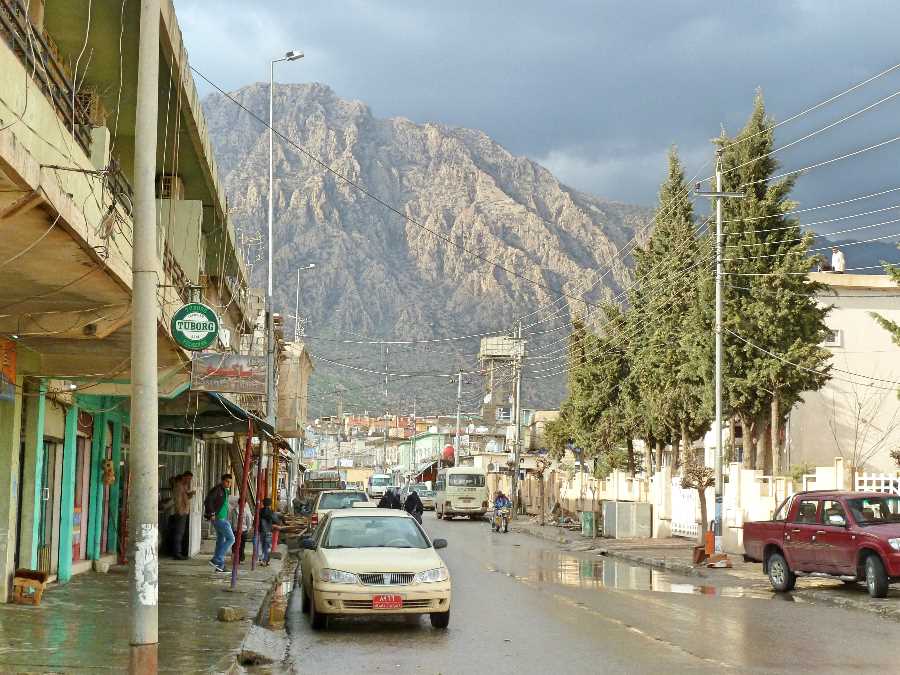 The mountain perched town of Amidiya