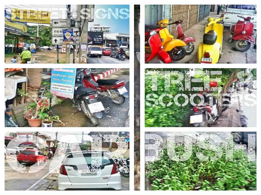 More things blocking the pavement in Thailand