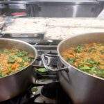 Voluntary work cooking for refugees in France